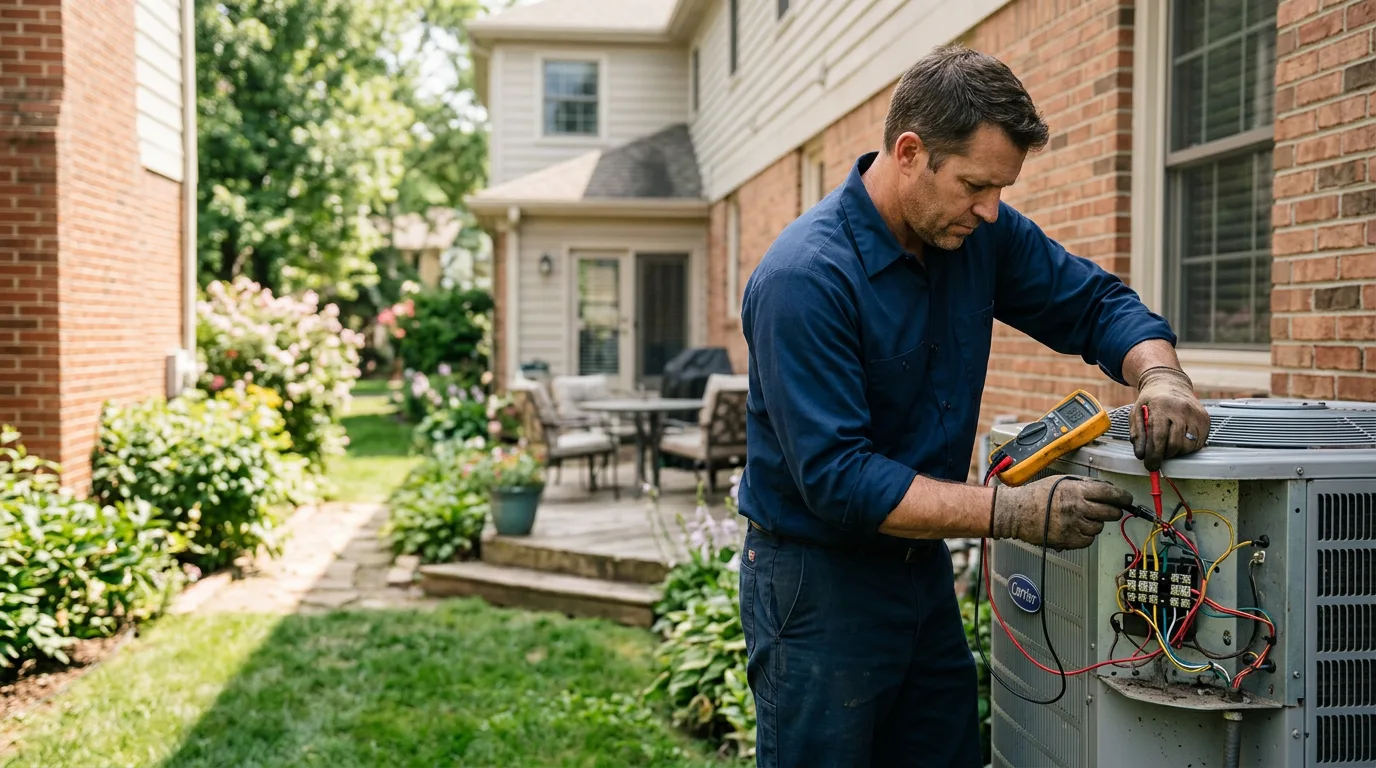 HVAC technician working near Courtland, AL